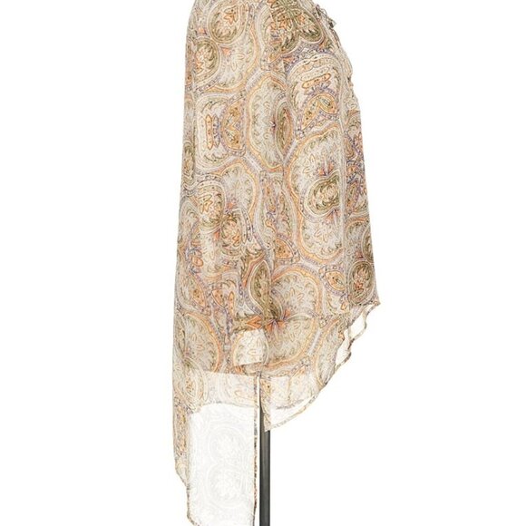 Chico's Sz 3 (XL) Asymmetric Mandala Pattern Boho Tunic Blouse w/Lace-Up Front - Picture 5 of 11